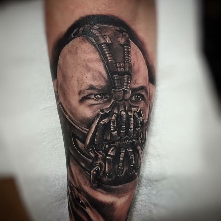 Bane Portrait Tattoo